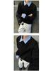 Men's Spring/Autumn Color Block Hoodie with Shirt Collar - Long Sleeve Patchwork Polo Jacket