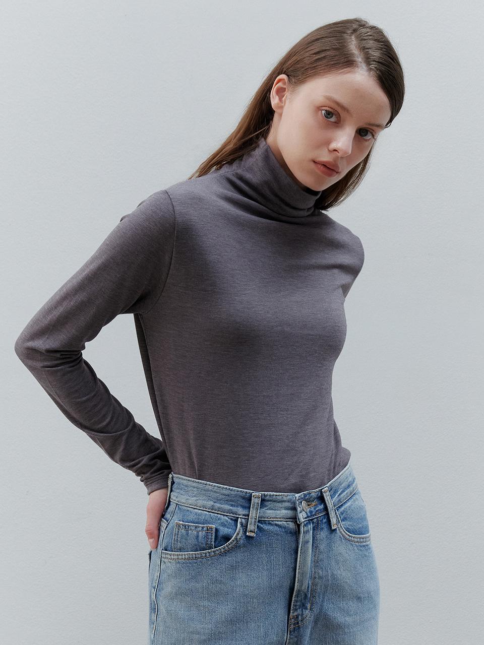 G And Gb Standard Turtleneck_Gray F