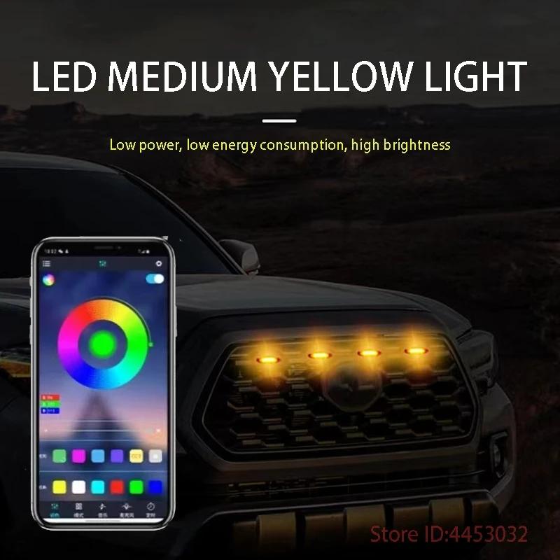 FOR MAXUS MIFA9 T60 D90 EUNIQ 6 D60 Car Front LED Grille Light RGB Auto Flash Warning Safety Signal Lamps APP Control 12V
