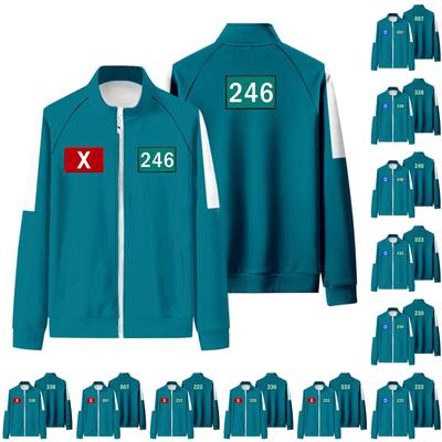 Adults Casual Fashion Print Long Sleeve Zipper Sweatshirts Top