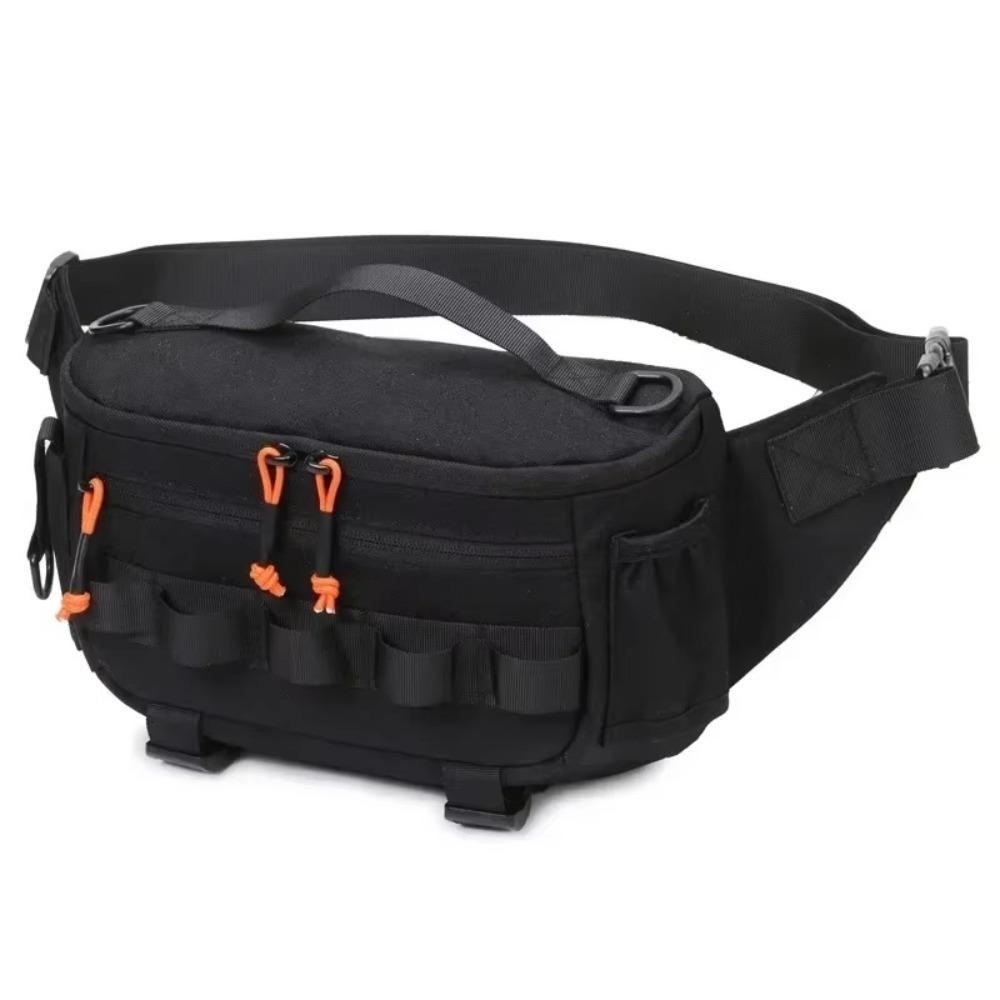 

Sling Fishing Tackle Storage Bag Waterproof Outdoor Shoulder Bag Durable Fishing Backpack Bag Black 1