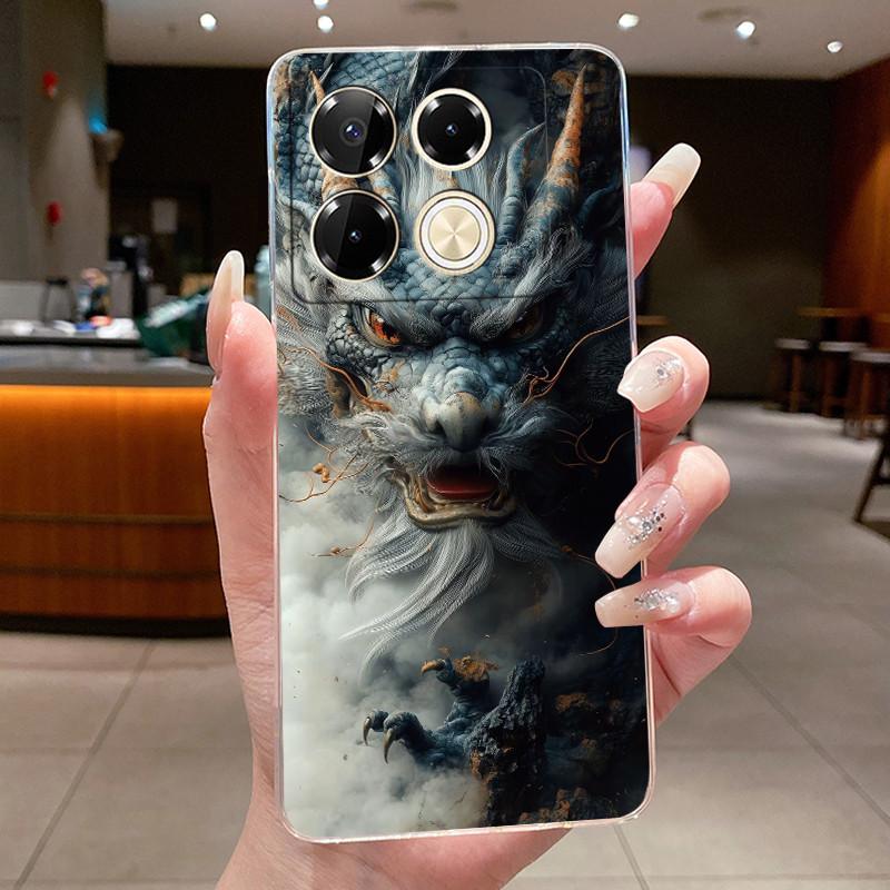 Soft Silicone Phone Case For infinix Note 40 Pro 4G 5G Note40 Pro+ 40S Funda Luxury Dragon Cute Cool Boys Girls Clear Back Cover