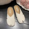 Summer Womens Espadrille Flat Slippers With Breathable Pu Upper For Casual Wear