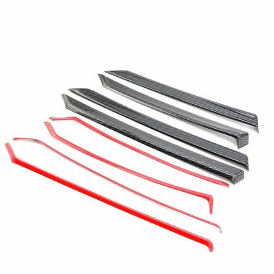 8PCS Car DIY Carbon Fiber Car Door Inner Protective Trim Decoration for Honda Civic 10th 2016 2017 Auto Car Accesories Interior