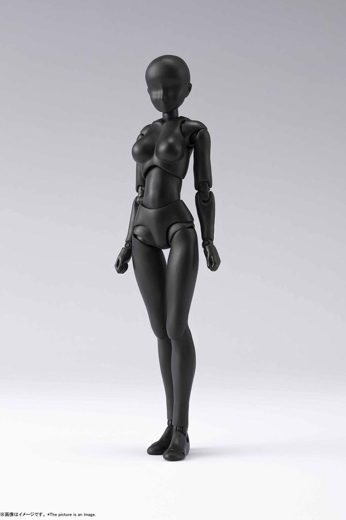 TAMASHII NATIONS DX SET 2 Black Color 135mm Movable Figure S.H.Figuarts Body-chan (Solid Ver.) Approx. ABS&PVC