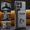 Ring Magnetic Leather Flip Wallet Card Holder Phone Case For Samsung Galaxy S26 S25 Edge S24 FE S23 Ultra ShockProof Purse Cover