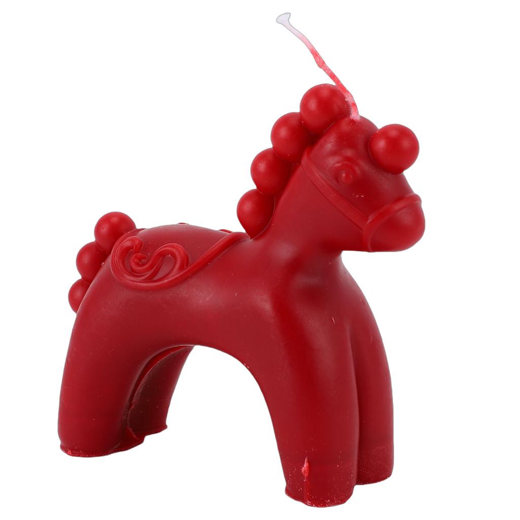 Scented Candle 80percent  Paraffin Wax 20percent  Soy Wax Red Horse Shape Aromatherapy Candle for Home Ornament Present