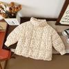 2025 Girls' Floral Cotton Jacket – Autumn/Winter Korean Style for Little Kids