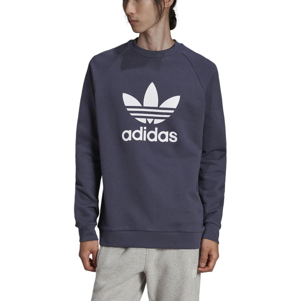 Adidas Originals Sweatshirts Men's Navy Blue Crew Neck Moderate HE9490