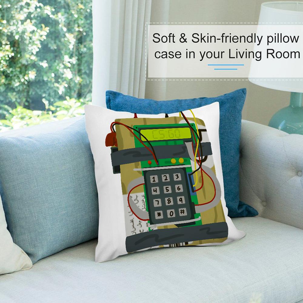 C-CS GO Bomb Anime Pillow Case Short Plush Pillow Covers Sofa Decorative Gift Home Double-sided Printing Cushion Cover