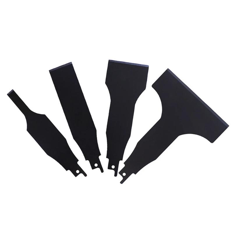 

4-Piece Reciprocating Saw Scraper Blades, High Carbon Steel Tile Cleaning Tool For Removing Mortar And Adhesive From Ceramic Wal