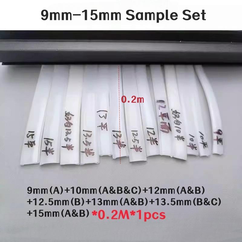 0.2m-10m LED Aluminum Profile Silicone Diffuser Flexible Channel Cover Hard Bar Strip Light Replaceable Lampshade Sample Fitting
