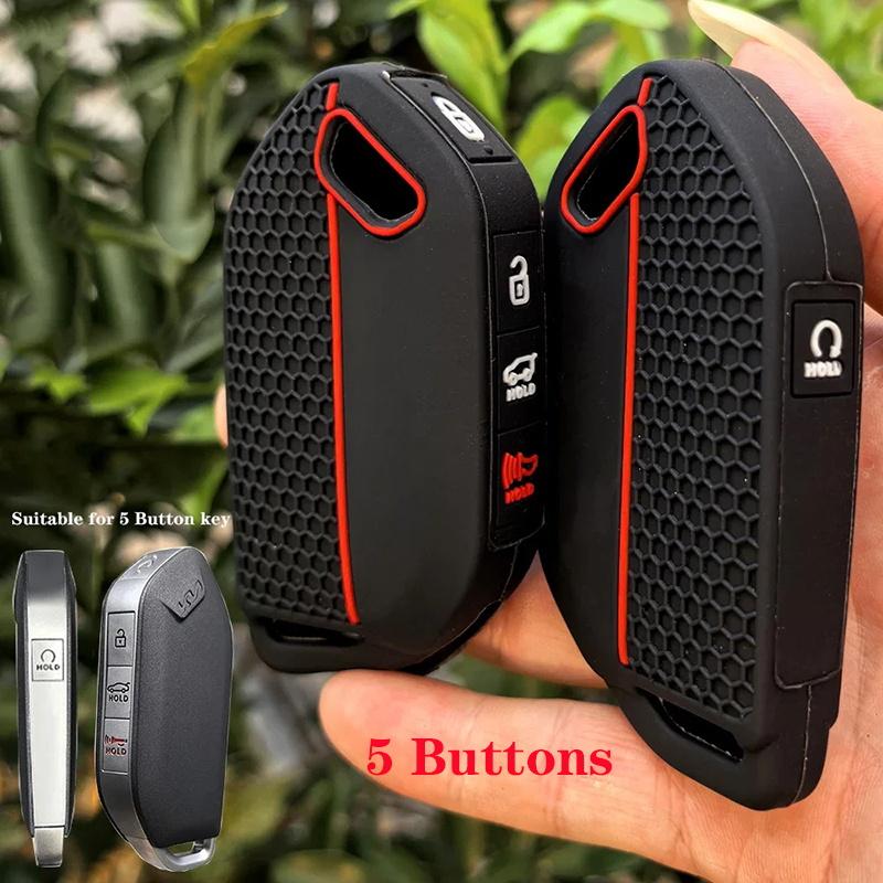 

Silicone Car Key Case Holder For Kia Ev9 K3 K5 Carnival Picanto Gt Line Sorento Mq4 Ka4 Rubber Remote Cover Keychain Accessories