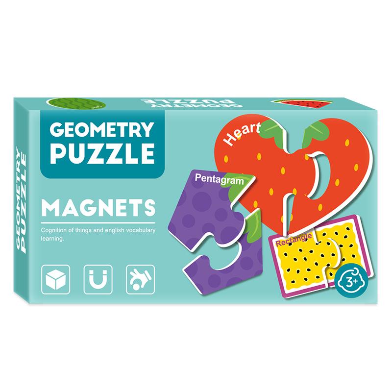 Children's Educational Magnetic Blackboard & Refrigerator Puzzle with 26 Alphabet Letters, Animal Shapes, and Numbers.
