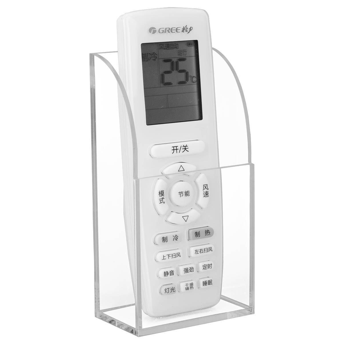 Wall Mounted Acrylic Marker Holder Remote Makeup Markers Holder Clear Remote Control Desk Pen Storage Rack (as the picture,Acrylic)