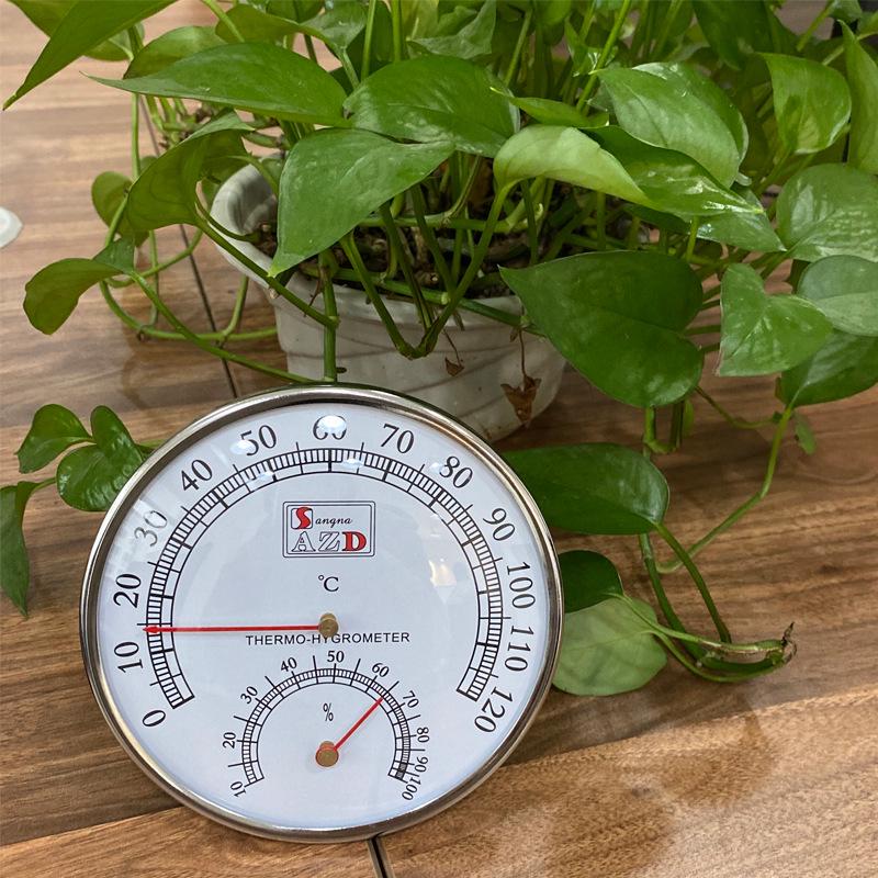 Exclusive Metal Thermohygrometer with Stand: Household Thermometer & Hygrometer for Sauna Room