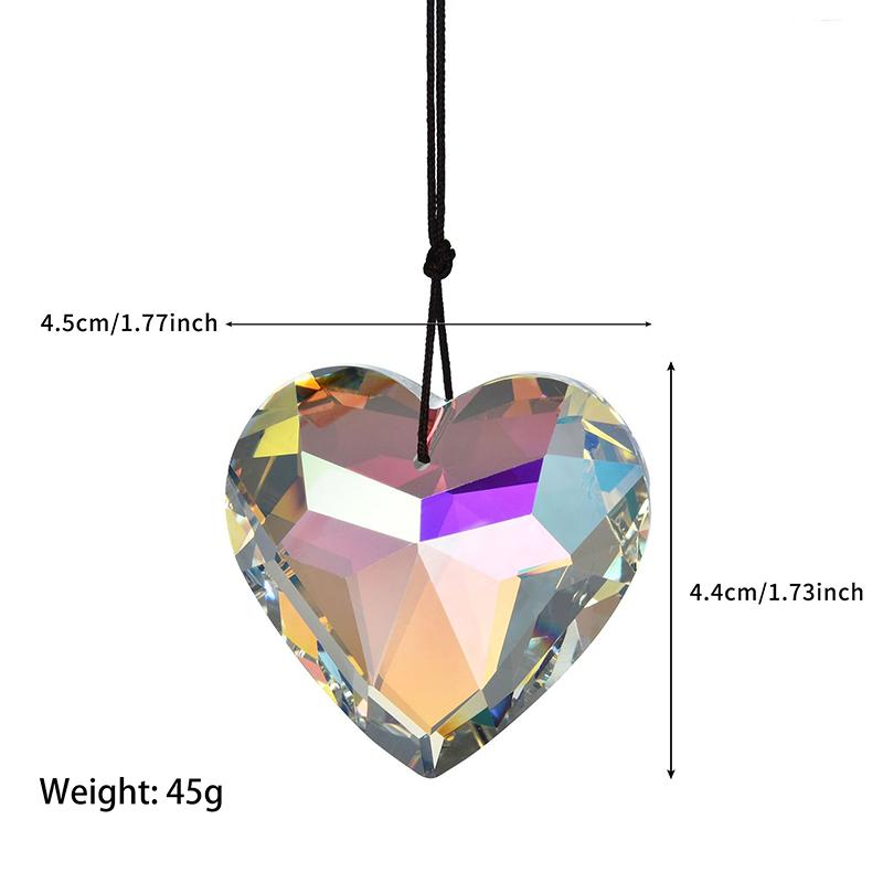 

Кристальные колокольчики ветра Ловец солнца Форма сердца Колокольчики ветра Подвесное украшение Украшение для дома и сада Кристальный радужный ловец солнца