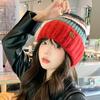 Women's Autumn and Winter New Fashion Letter Knitted Hat Korean Style Versatile Face Showing Small Thickened Head Wool Hat Men