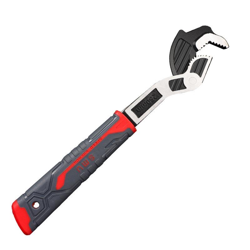 6/8/10 inch Multi-Function Adjustable Wrench Mechanical Tools Universal Wrench Bathroom Pipe Wrench Plumber Multi Hand Tool (Red,6-Inch) красный