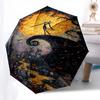 Nightmare Before Christmas, Jack Skellington Themed Automatic Opening and Closing Umbrella, Brightly Colored 8-rib Portable Umbrella, Suitab