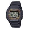 Zegarek cyfrowy CASIO Collection W-218H-5BJF, Kwadratowa tarcza, 5 ATM, Stoper, Czarny x Kamuflaż
