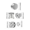 3 Paar starke magnetische Ohrstecker-Clip-Ohrringe mit Kristallen für Männer und Frauen, Punk-Rundzirkon-Magnet-Ohrringe, kein Piercing-Schmuck