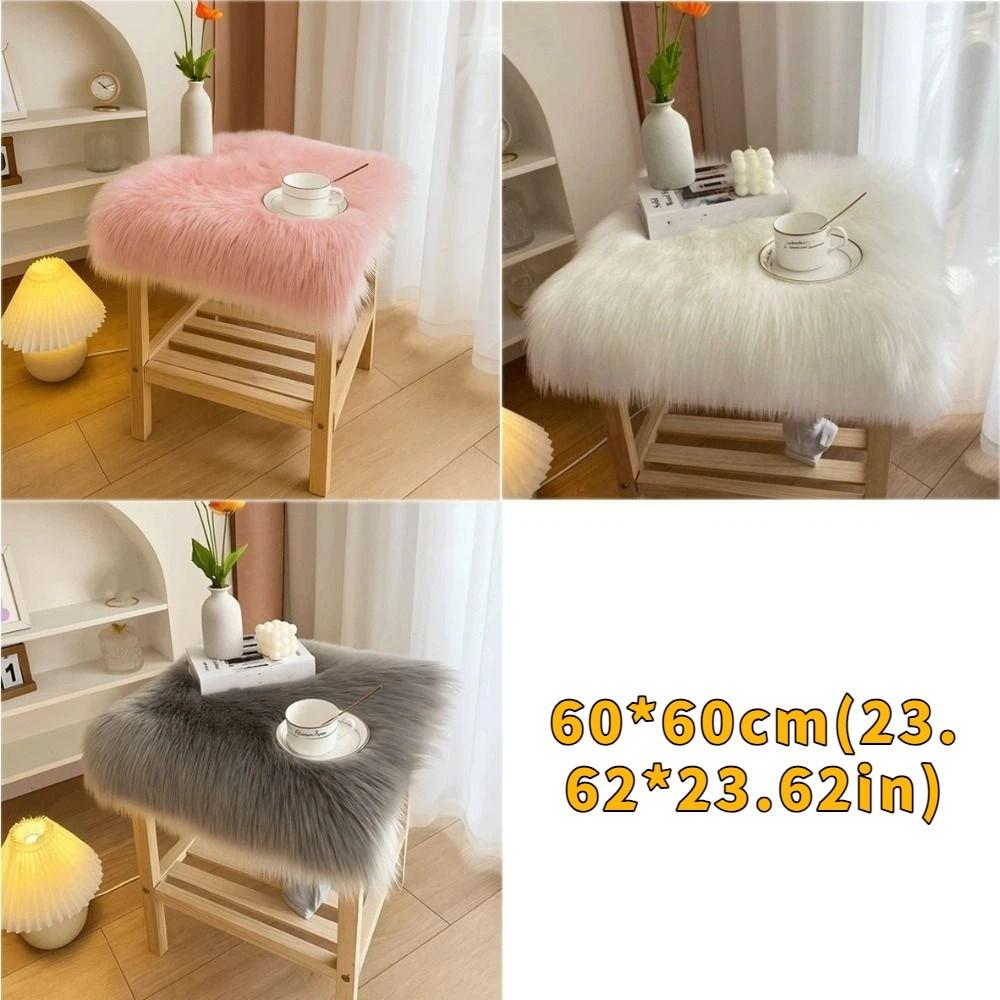 Floor Mat Soft Fluffy Carpet Shaggy Simple Faux Fur Rug Fluffy Surface Imitation Wool Mat Bedroom Decor