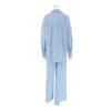 Casual Striped Lapel Women Shirt Set Sexy Tube Lace Up High Waist Pants 2026 Spring Fashion Elegant Patchwork Female Tank Suit