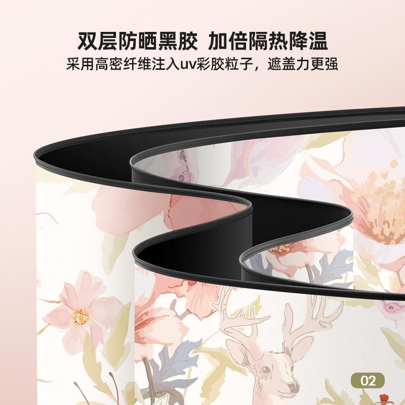 New popular two-color double-sided vinyl color umbrella three-fold sunscreen umbrella weather and rain parasol