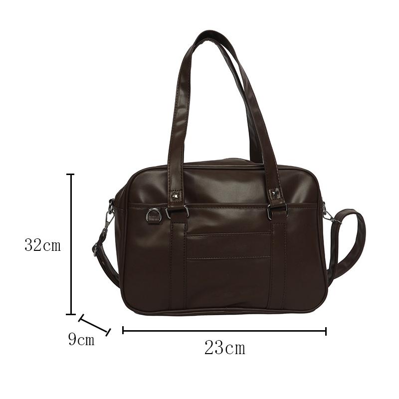 JK-Tasche im japanischen Stil für Damen, Uniformtasche für Schülerinnen, PU-Leder, Umhängetasche für Damen, einfache Handtaschen, Umhängetaschen