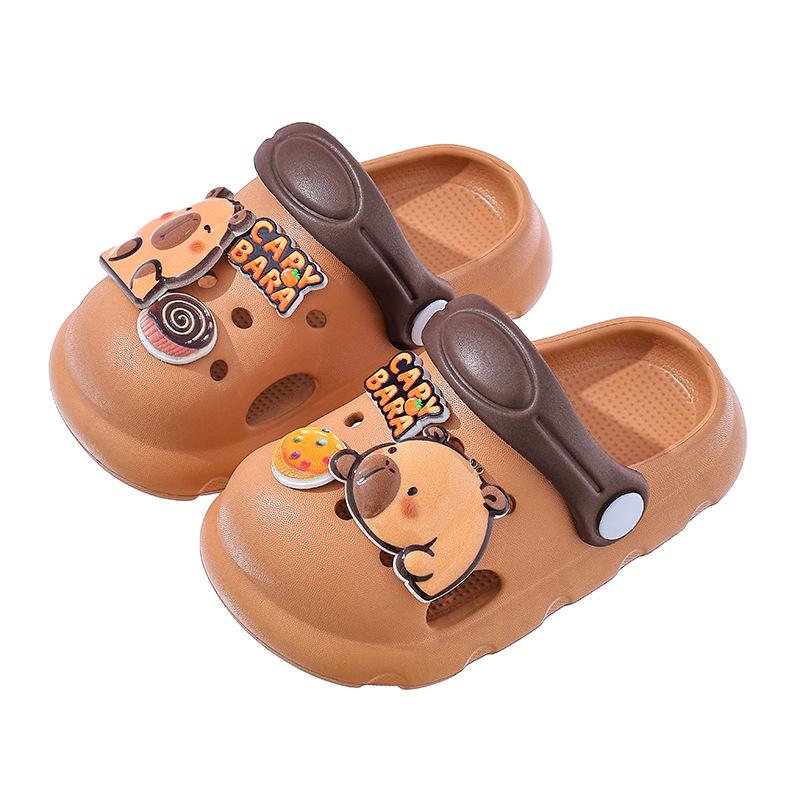 Slippers Boy Shoes, Girl Shoes, Anti-slip and Breathable Outerwear Beach Slippers with Holes