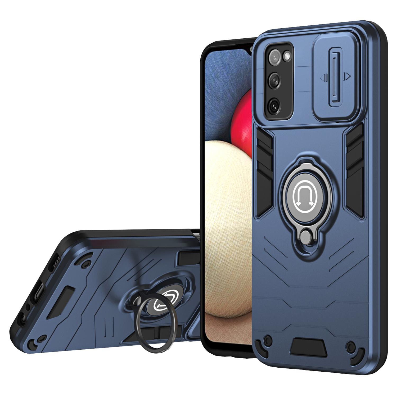 

For Samsung Galaxy S20 FE 5G/S20 FE/S20 FE 2022/S20 Lite Case Slide Lens Guard Phone Kickstand Cover Blue