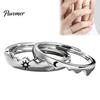 Sun Moon Rings 1 Pair Matching Couple Ring, Wedding Engagement Promise Adjustable Alloy Band Hypoallergenic Open Romantic Gift for Him Her Ring