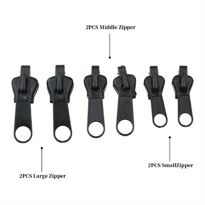 

6pcs Instant Zipper Repair Kit with Universal Design & Multiple Sizes, Replacement Zipper