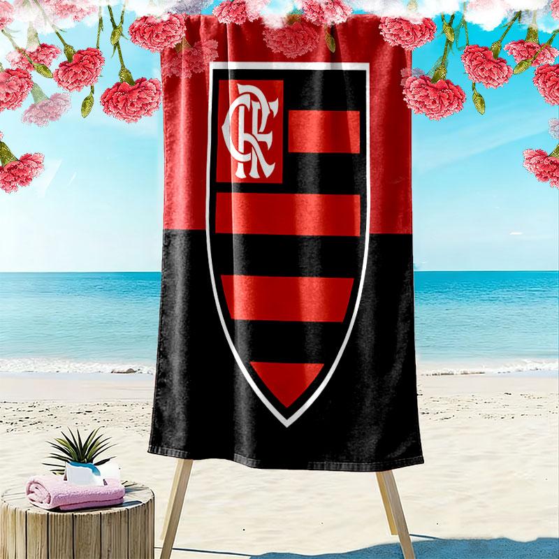 Telo Mare con Stampa Logo Flamengo2, Grande Morbido Asciugatura Rapida per Spiaggia Campeggio Nuoto