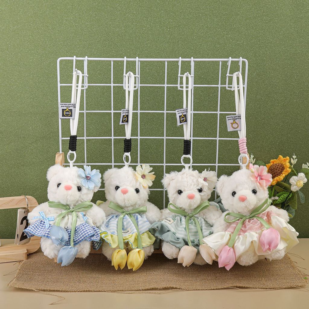Panda Bear Plush Keychain With Bow For Kids And Teens Gifts