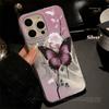 Feather Luster Phone Case for Samsung A53 A14 A33 A12 A32 S24 S23 Plus S20 S21 FE for iPhone 17 15 16 13 Pro 17 16 Pro Max Butterfly Bow Phone Case