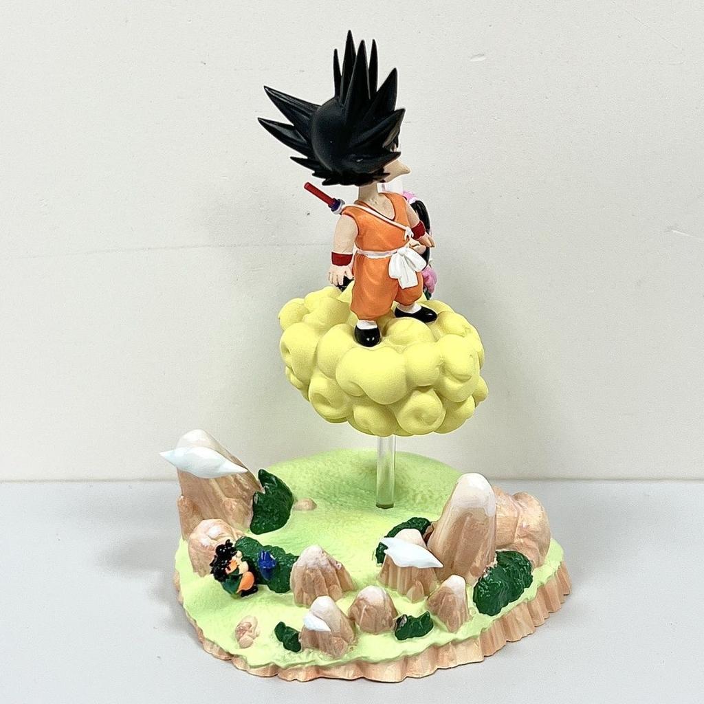 11CM Anime Dragon Ball Figure Son Goku Chichi Scene Anime Model Toy Doll Desktop Ornaments Action Figure PVC