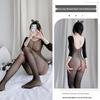 Wangchunshan Open Crotch See-Through Lingerie Set with Open Cup Bodysuit and Stockings