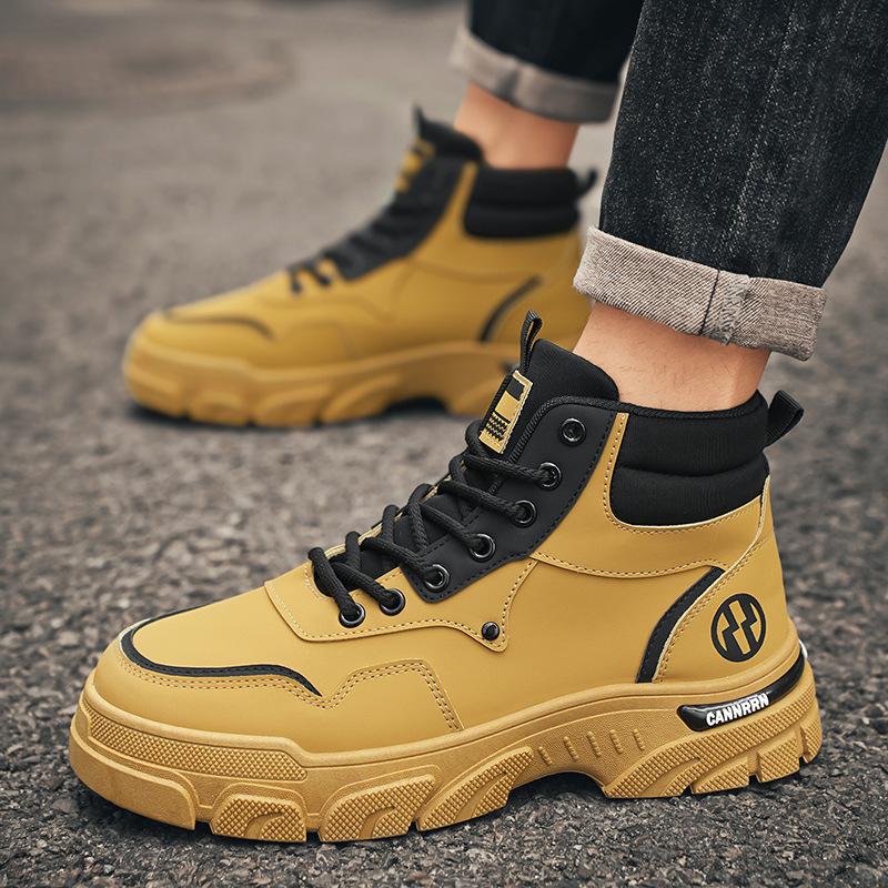 

Высокие ботинки Мартин мужские туфли осень 2025 новые рабочие ботинки мужские корейская версия универсальный британский стиль ретро платформа короткие ботинки 39