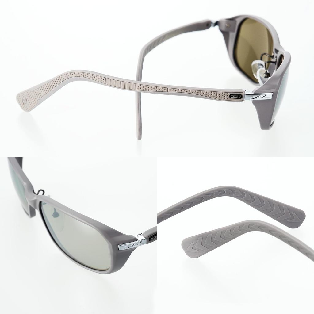 Zeque TIDA Polarized TRUEVIEW MIRROR F-2186 Sunglasses, Greige, SPORTS/SILVER
