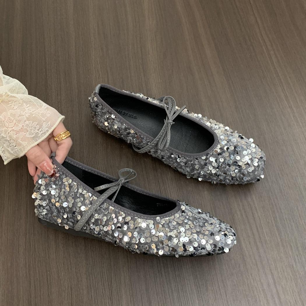 

Fashion Bailamos 2025 Spring New Women Flat Shoes Fashion Shallow Ladies Casual Soft Mary Jane Shoes Outdoor Dress Flat Ballet Shoes 39