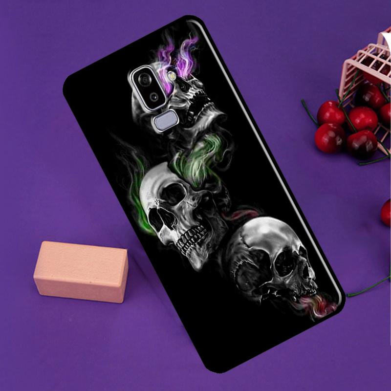 Cool Spooky Skull Face Phone Case For Samsung Galaxy J3 J5 J7 2017 J1 A5 A3 2016 J8 J4 J6 Plus A6 A8 A7 A9 2018