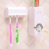 Automatic Toothpaste Dispenser And Toothbrush Holder Plastic Bathroom Organizer