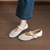 New Model502-28 Hollow Mary Jane Shoes Women'S Summer Wear One-Word Belt Flat Shoes Ballet Single Shoes Women