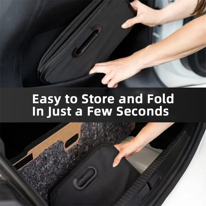 1pc Large Collapsible Trunk Storage Box -Extra Thick Large Capacity SUV Storage Container with Multi Pockets for Car SUV Minivan