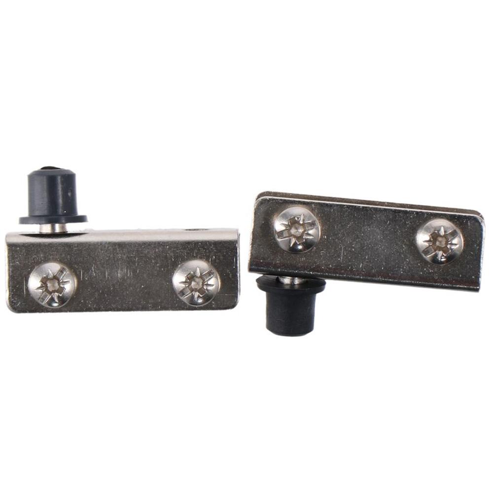 4 Pairs Silver Door Hinge Iron Pivot Hinge Sturdy Glass Clamp  for Free-Swinging Glass Door