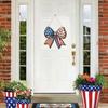 4 juli Hangend Deurbord, Patriotische Houten Onafhankelijkheidsdag Deurhanger, Rustiek Rood Blauw Wit Amerikaans Bord voor Memorial Day Voordeur Decor