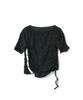 Pabeleupinggeo Laced Wrinkle String T-Shirt (Black)