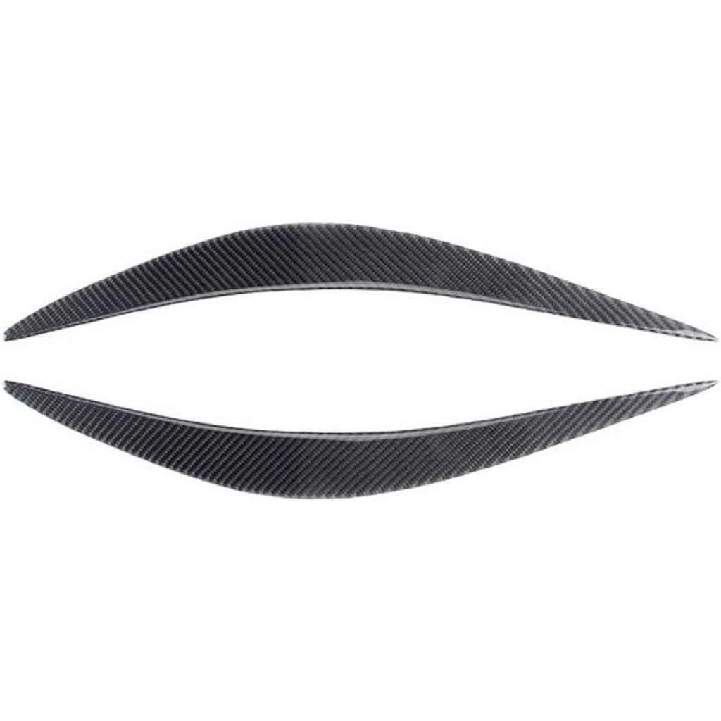 Car Headlight Eyebrow, Carbon Fiber Look Headlight Eyebrow Trim, Compatible for Infiniti Q50 Q60 2014-2019